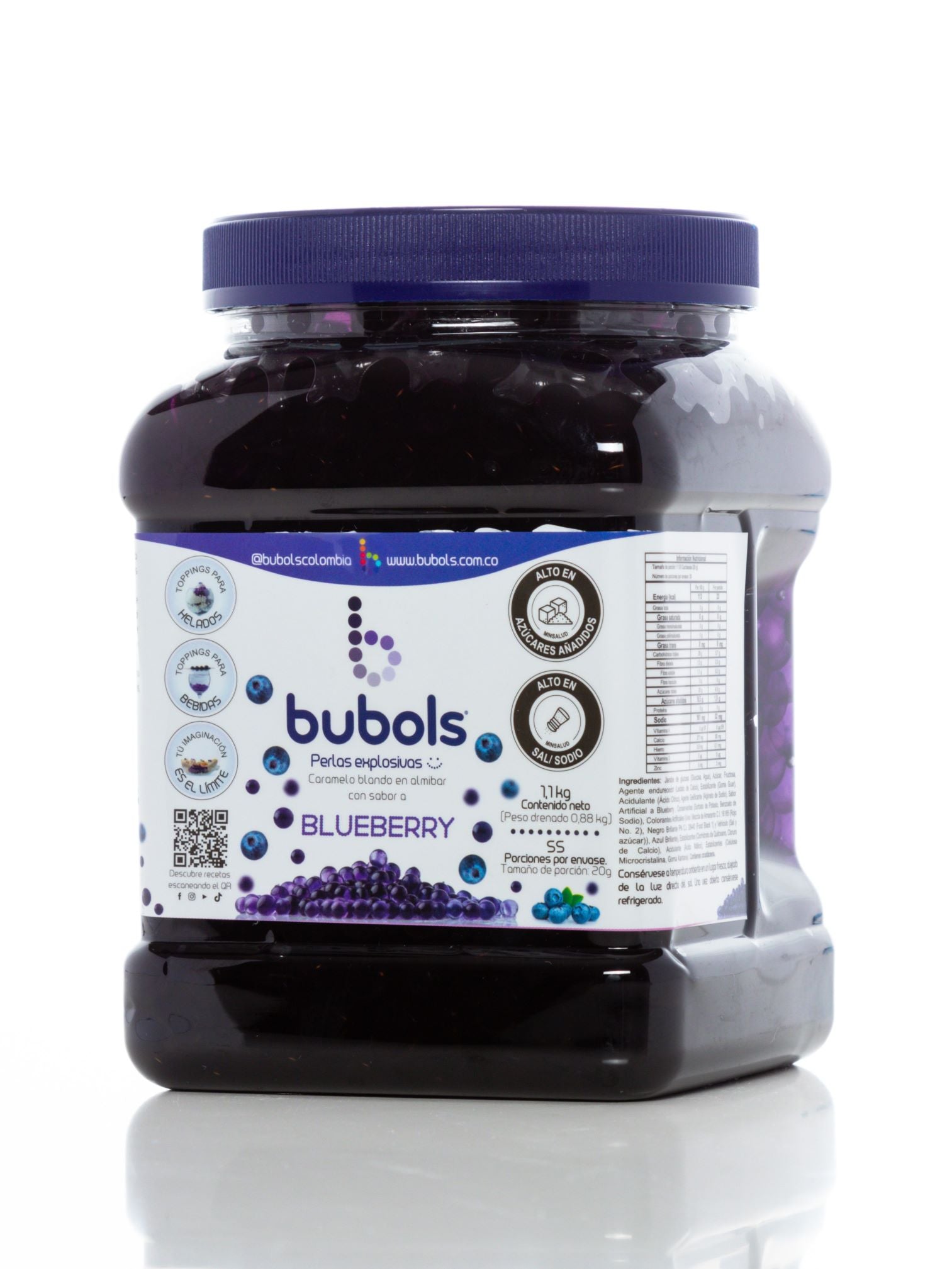 Perlas Explosivas Bubols Sabor A Blueberry X 1100 G Perlas Explosivas