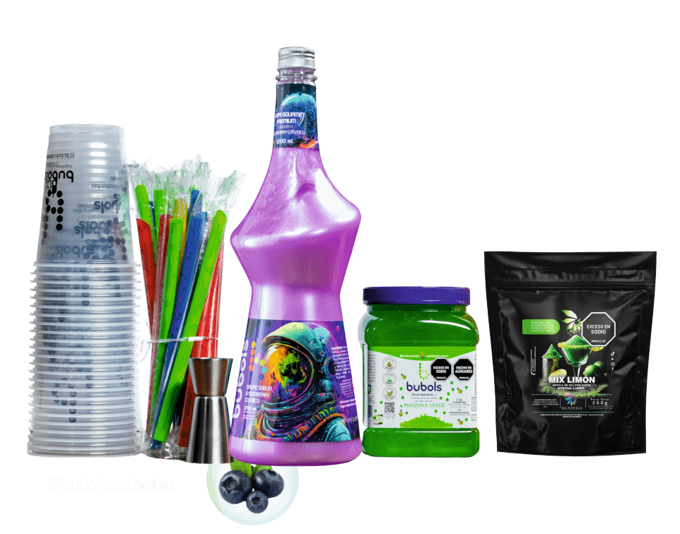 kit para preparar sodas micheladas con sirope Cosmico