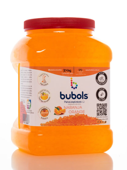 bubols sabor a naranja, perlas explosivas